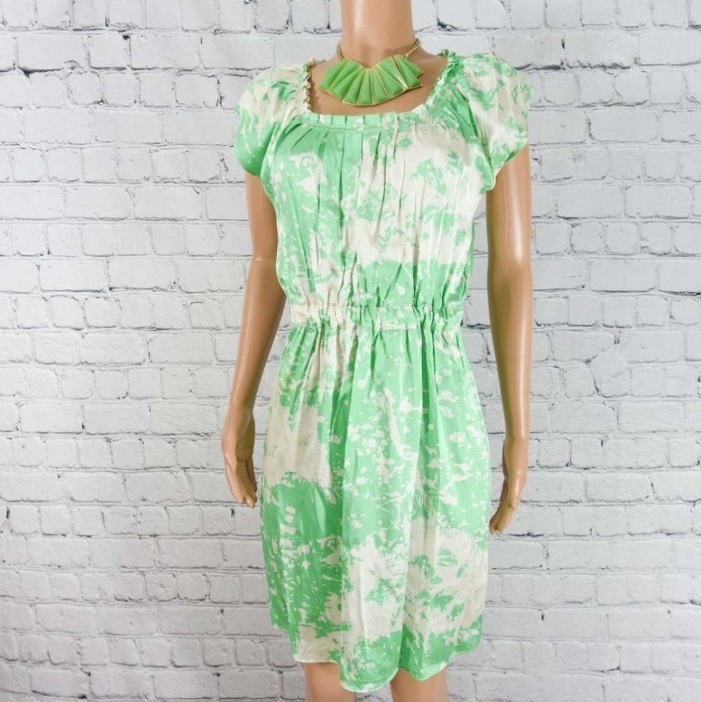 Lauren Moffatt minty green silk dress